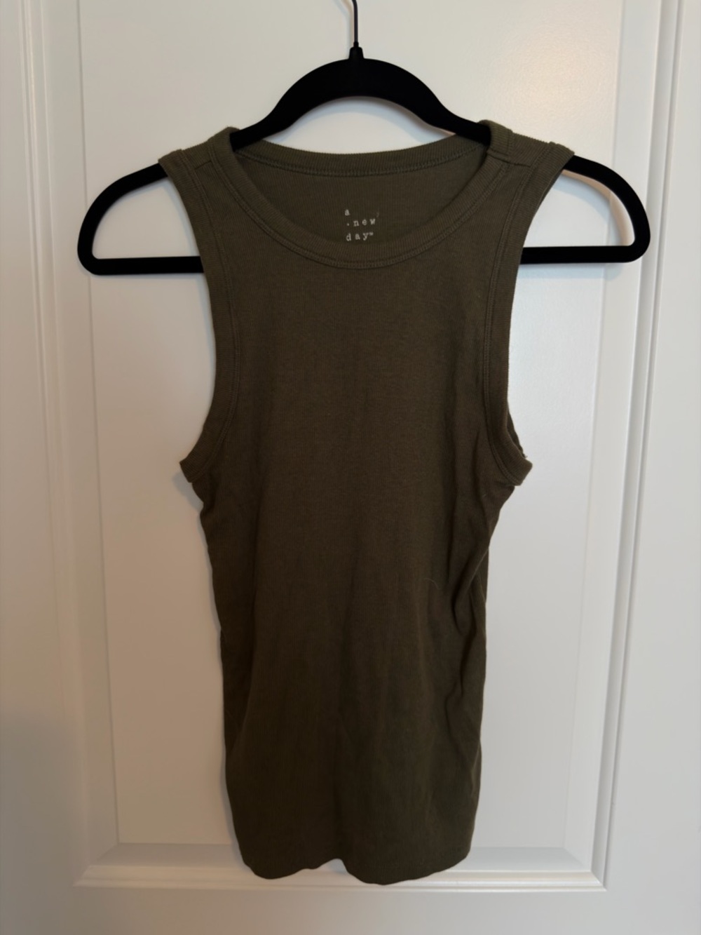 a new day Olive Green Ribbed Tank